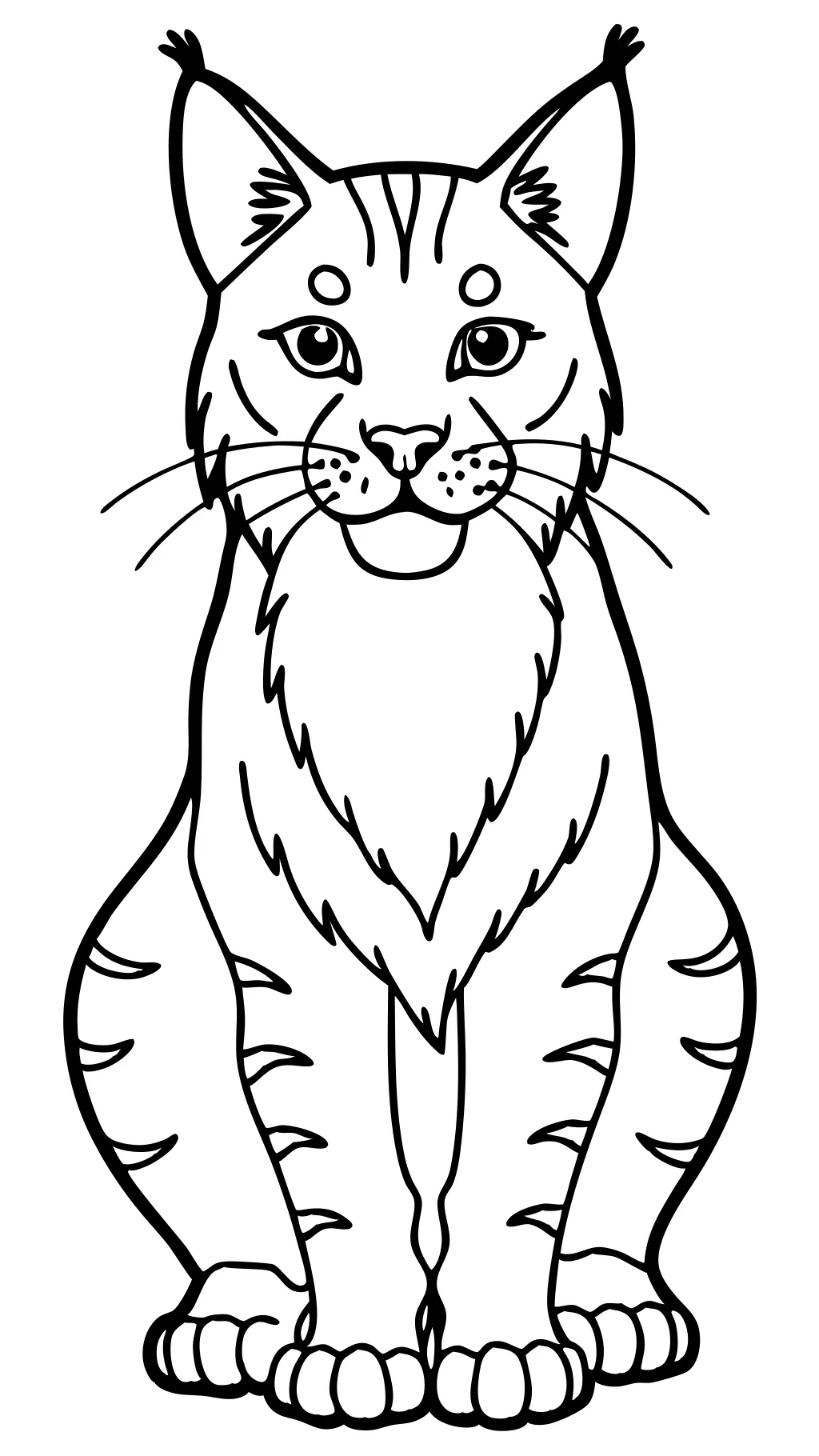 outline easy bobcat coloring pages